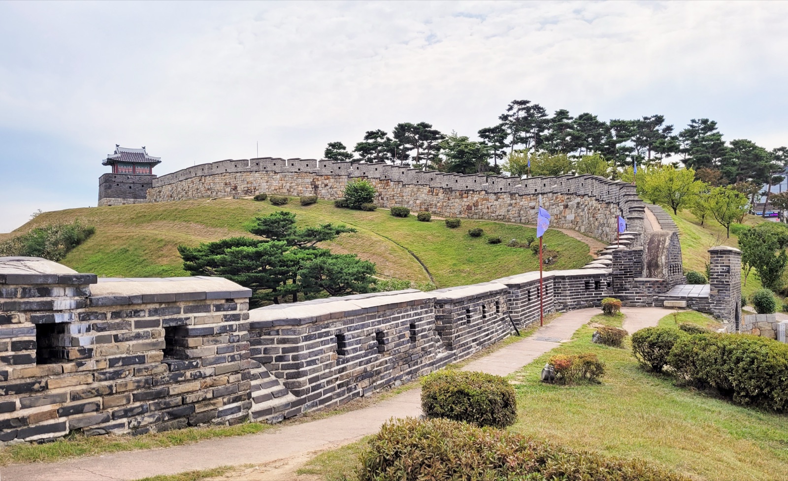 Hwaseong Fortress in Suwon, one of the easiest day trips from Seoul by train.